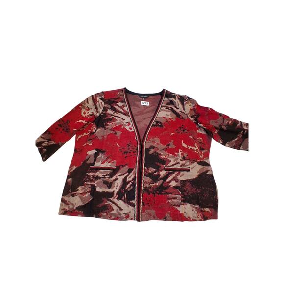 Ming Wang Women's size 3XL Old Money Classic Art to Wear Preppy Casual Cardigan - Picture 3 of 11
